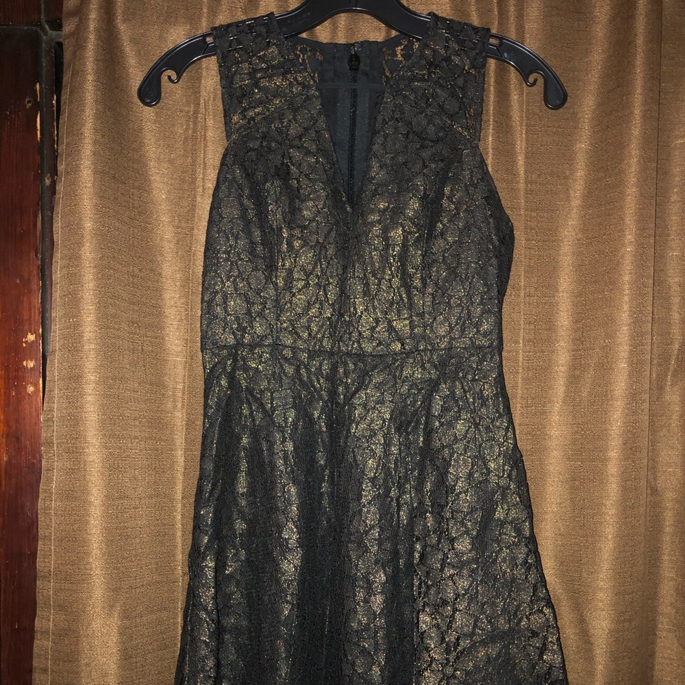 BCBGeneration gold/black cocktail dress